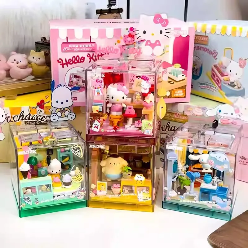 

AREAX Sanrio Building Blocks Hello Kitty Kuromi Cute Shop Educational Puzzle Toy Ideal for Girls as Birthday Gift