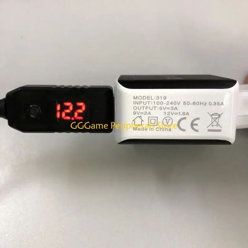 U55B QC3.0 USB to 5V-12V Adjustable 5.5x2.1mm Power Cable for WiFi Router LED