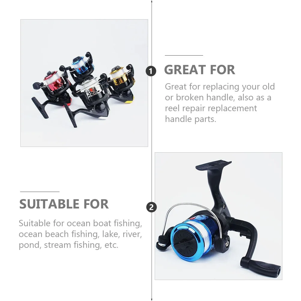 

2 Pcs Reel H Durable Universal Fishing Reel H Replaceable Spinner Swing Arm Rotatable Metal Parts River