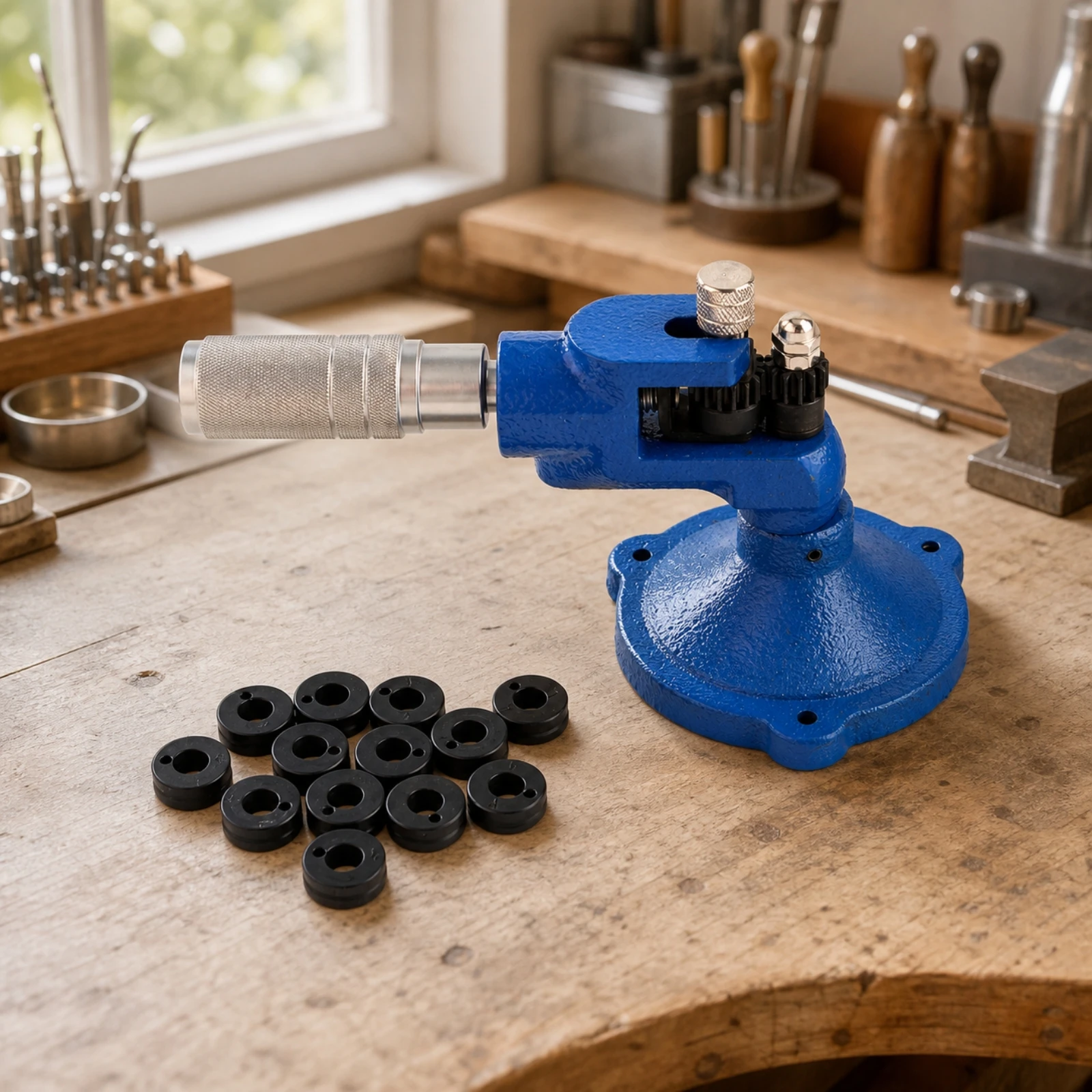 Loop Expanding and Reducing Tool Knurled Grip Loop Reshaping Tool with Interchangeable Sizing Dies Sturdy