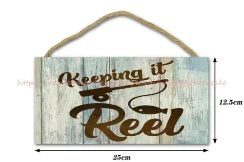 buy wall decor keeping it reel fishing quote sportsman gift poster wood sign