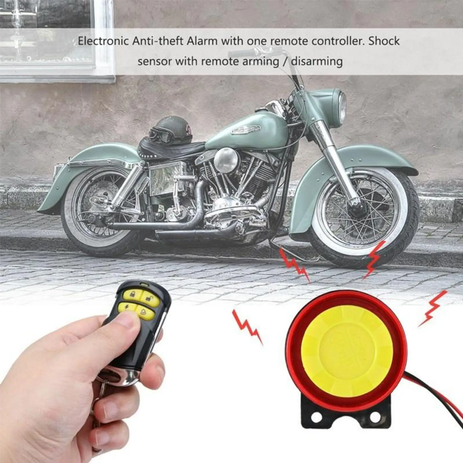 12V Car High Power Siren Motorcycle Alarm System Remote Control Alarm Bike High Waterproof Power Anti-theft Alarm For Motorcycle