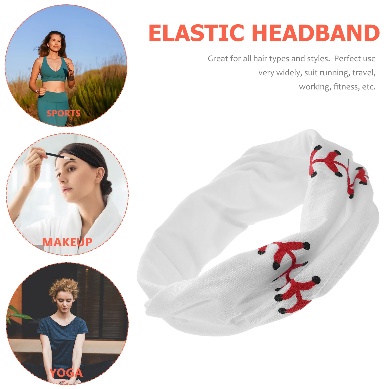 1 قطعة عقال ماصة للعرق قماش ناعم للجنسين إكسسوارات الشعر للنساء الفتيات الرياضة اللياقة البدنية السفر البيسبول الشعر البيسبول
