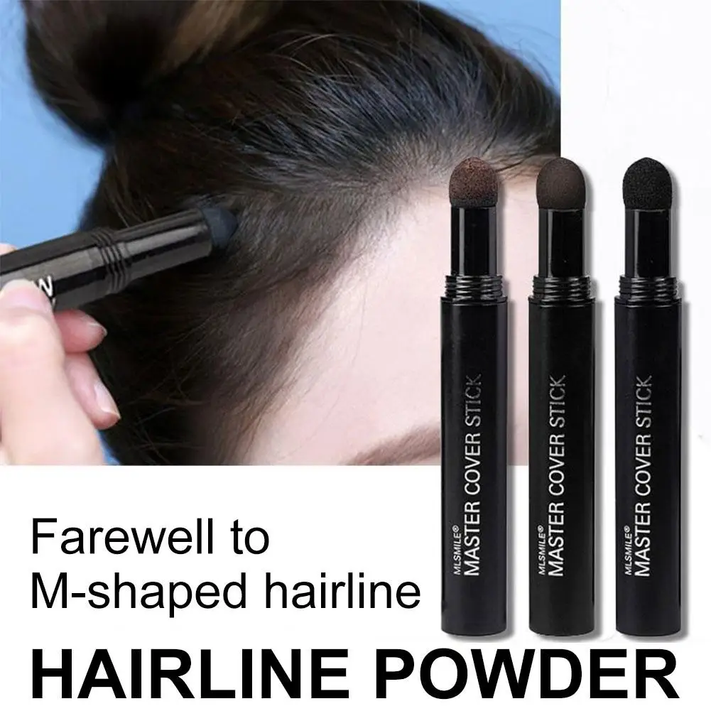 6 cores linha de cabelo em pó cobrir pintura reparação preenchimento na sombra do cabelo à prova dwaterproof água recarga lápis sobrancelha