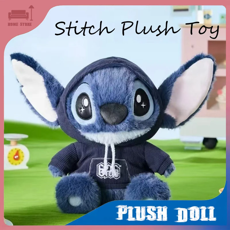 

MINISO Disney Stitch Plush Stuffed Toy Sitting Cartoon Anime Cute Plush Doll Sofa Pillow Room Decoration Girls Birthday Gift