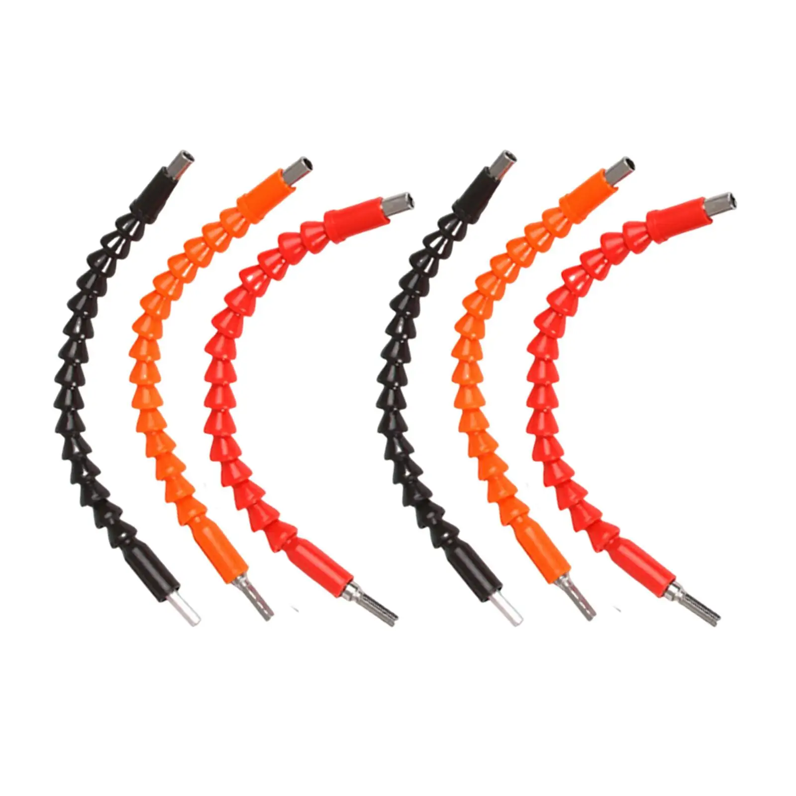 

6x Flexible Drill Bit Extension Screwdriver Bits Holder Rubber Screwdriver Drill Attachment 1/4" Flexible Shaft Extension Bit