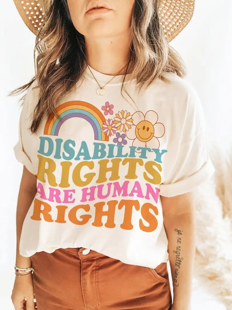 Disability rights are human shirt pride hidden invisible illness disabled not bad word spoonie