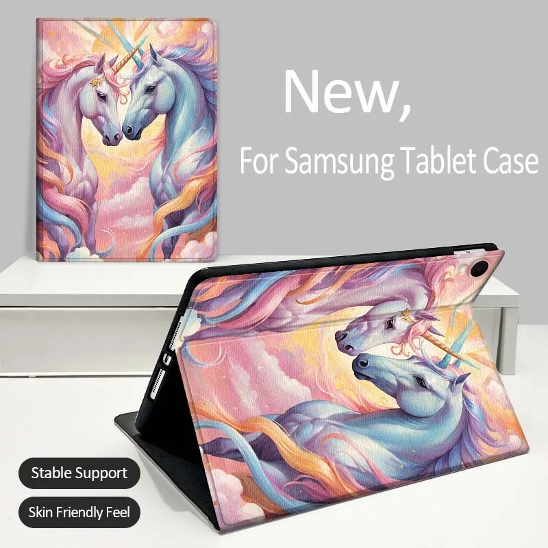 

Cartoon Unicorn Flower Glow Tablet Case For Samsung Galaxy Tab A A7 A8 A9 A11 S6 S11 Lite Plus 10.1 10.4 10.5 Inch 2022 2025