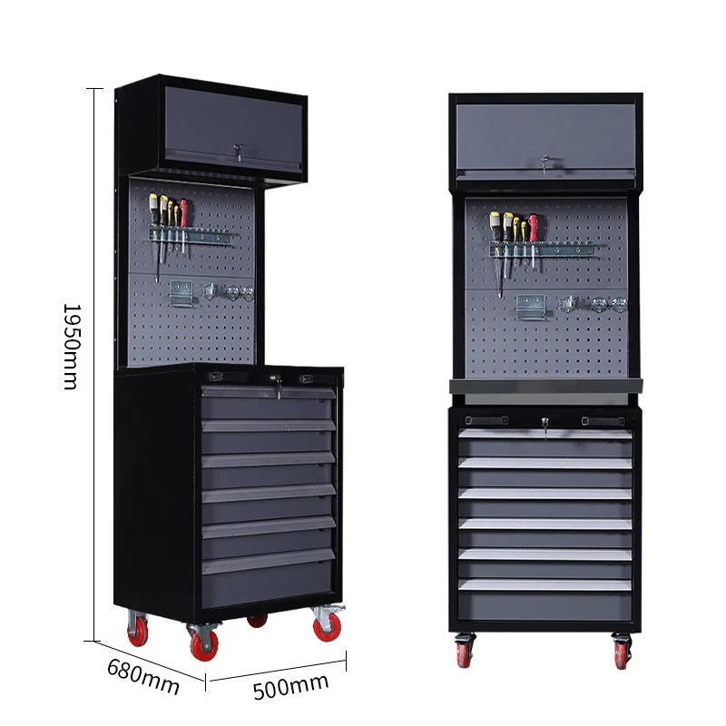 CabinetGarage Mechanic Steel 6 Drawer Tool Trolley Cart Tool Box Workshop Heavy Duty Tool Cart