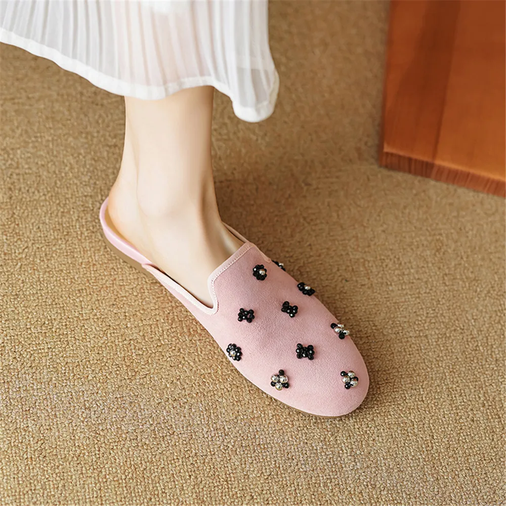 FEDONAS Suede Leather Women Flats Shoes Spring Summer Fashion Comfort Casual Shoes Woman Round Toe Fashion Party Shoes Slippers