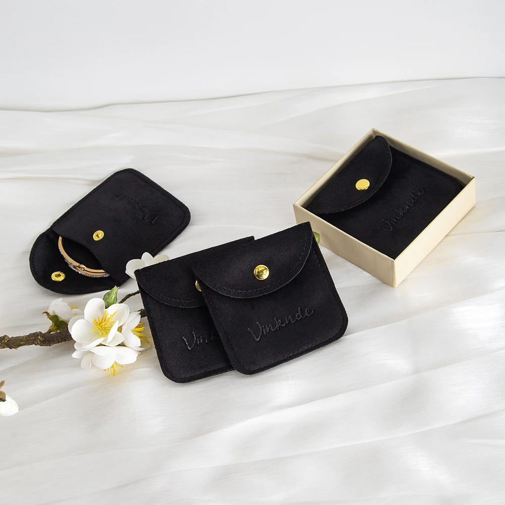 

100 шт., мешочек для ювелирных изделий, мягкая бархатная сумка для ювелирных изделий, черные подарочные пакеты с кнопкой, портативный мешок для хранения колец, ожерелий, сережек