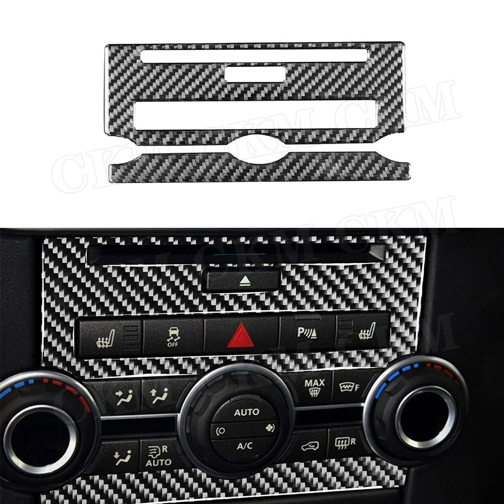 

Carbon Fiber Car Central Control AC CD Panel Button Trim Frame Cover Stickers For Land Rover Discovery 4 LR4 2010-2016