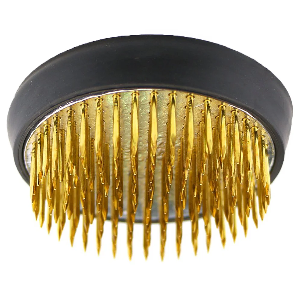 

Copper Pin Flower Frog Round Durable Material Rubber Gasket Base Protector Practical Flower Holder for Arrangement Lovers Gift