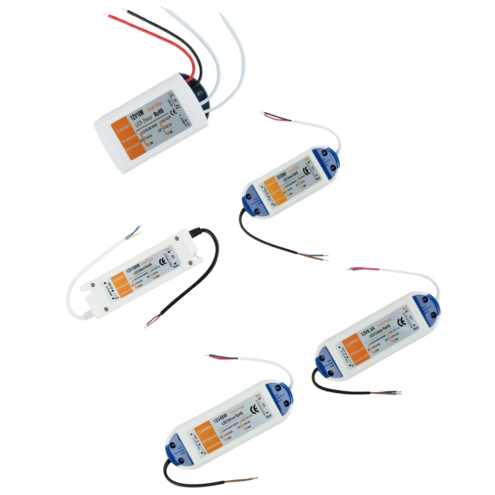 Für LED-Treiber-Netzteil 240 V 12 V DC-Transformator für LED-Streifenlichter, Sicherheitskameras und WLAN-Router