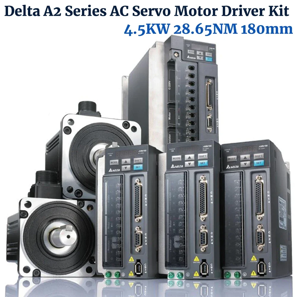 

Delta 4.5KW A2 Series AC Servo Motor Driver Kit 180mm 32.5A 28.65Nm ECMA-F11845RS,ASD-A2-4523-L,ASD-A2-4523-E,ASD-A2-4523-M 220V