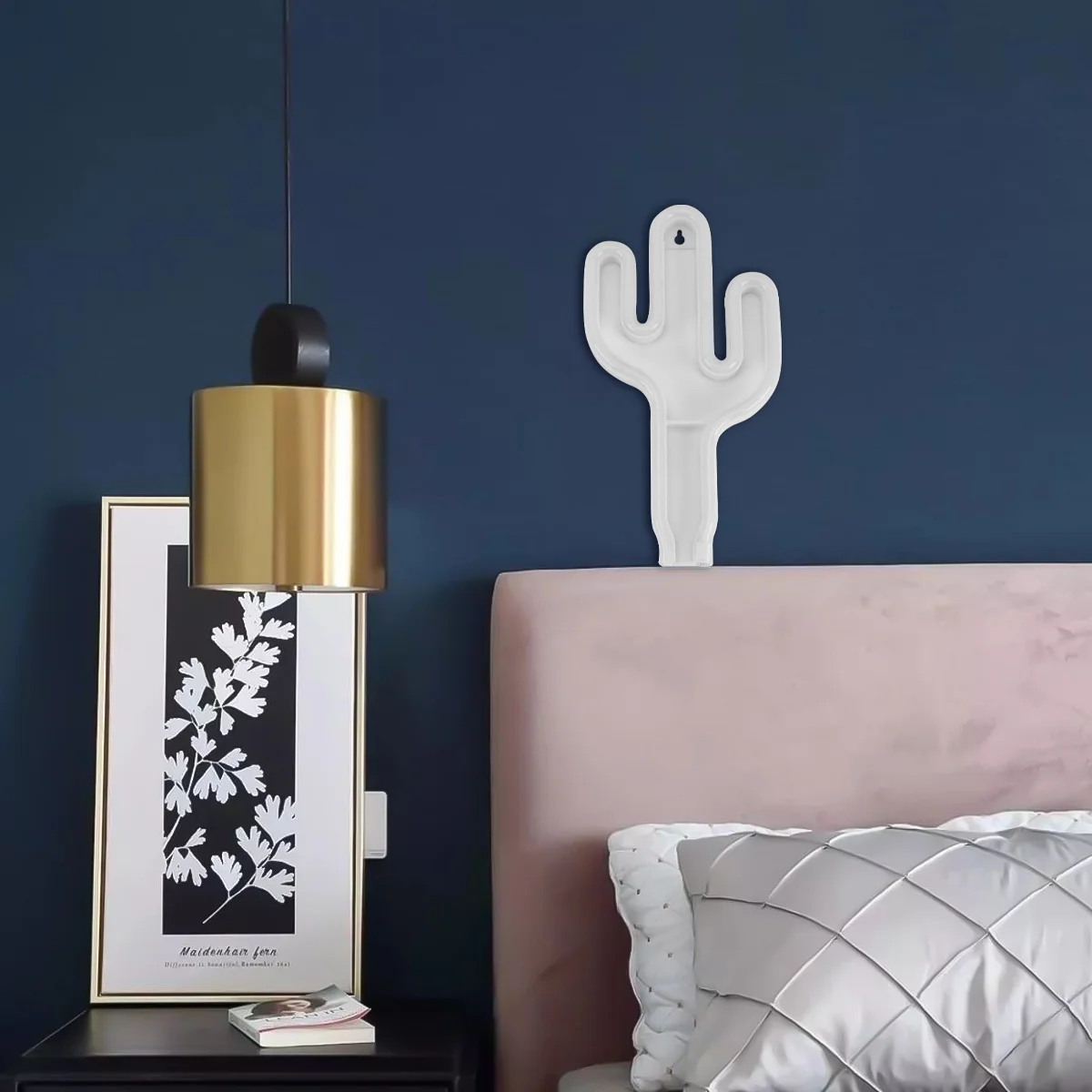 

1Pcs Cactus Neon Night Light Green LED Desk Lamp Creative Wall Art Lamp for Home Bedroom Living Room Decoration
