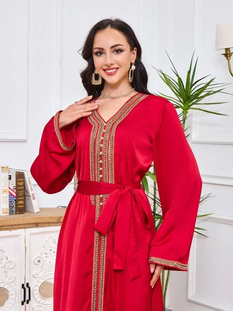 Caftan Dresses Arab Morocco Eid Muslim Dress Party Abaya Women Abayas Dubai Kaftan Ramadan Vestidos Jalabiya Elegant Vestidos