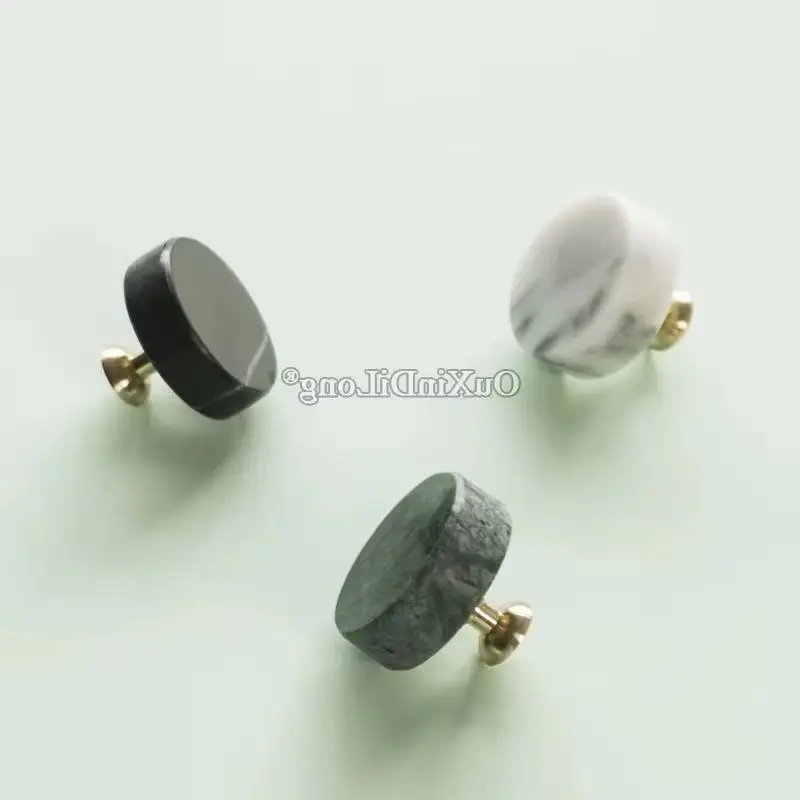 Brand New 2PCS Brass+Natural Marble Furniture Handles Drawer Pulls Cupboard Wardrobe Kitchen Shoe TV Wine Cabinet Pulls Knobs