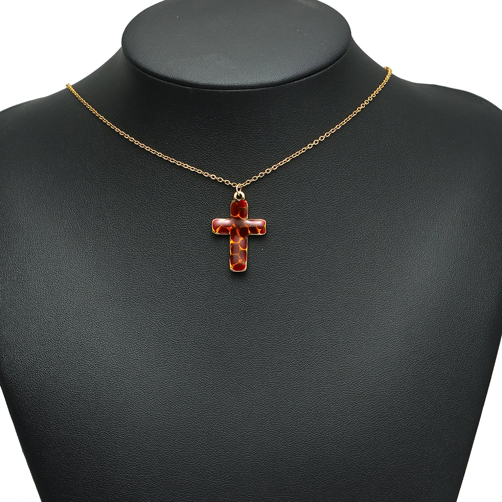 4 Stück Edelstahl Religiöse Emaille-Kreuzanhänger Halskettenanhänger Großpackung für DIY Damenschmuckherstellung Ohrringe Armband Zubehör – Detail 4