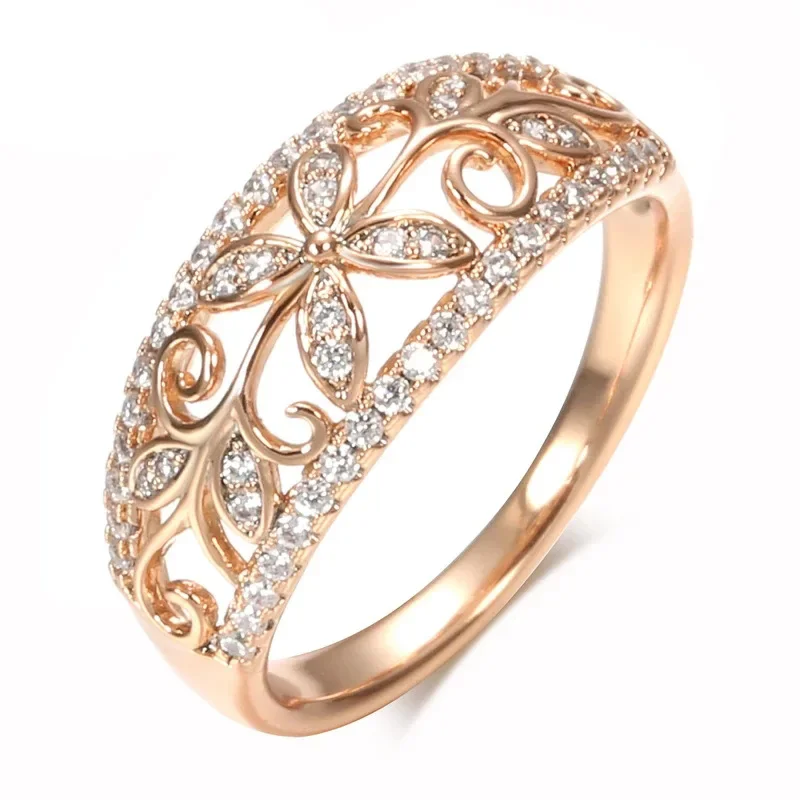 2023 HOT SALE18k Gold Full Diamond Rings for Women Engagement Wedding Statement Jewelry Larimar Gold Rings for Women