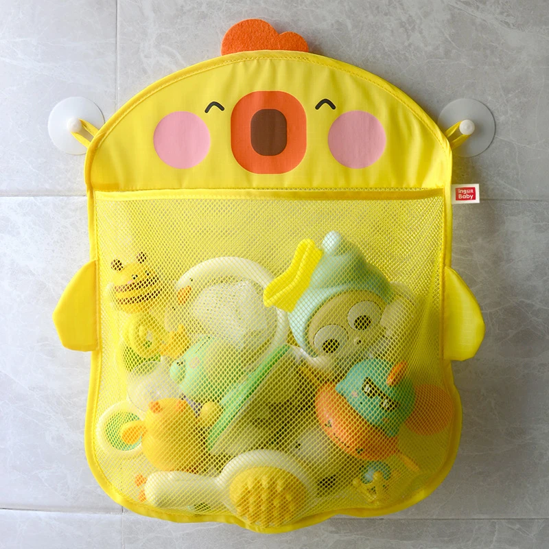 Dinosaur Animal Baby Bath Toys Organizer Kids Tidy Storage Suction Bathroom Bathtub Doll Hanging Bag Basket Mesh Bag Water Toys