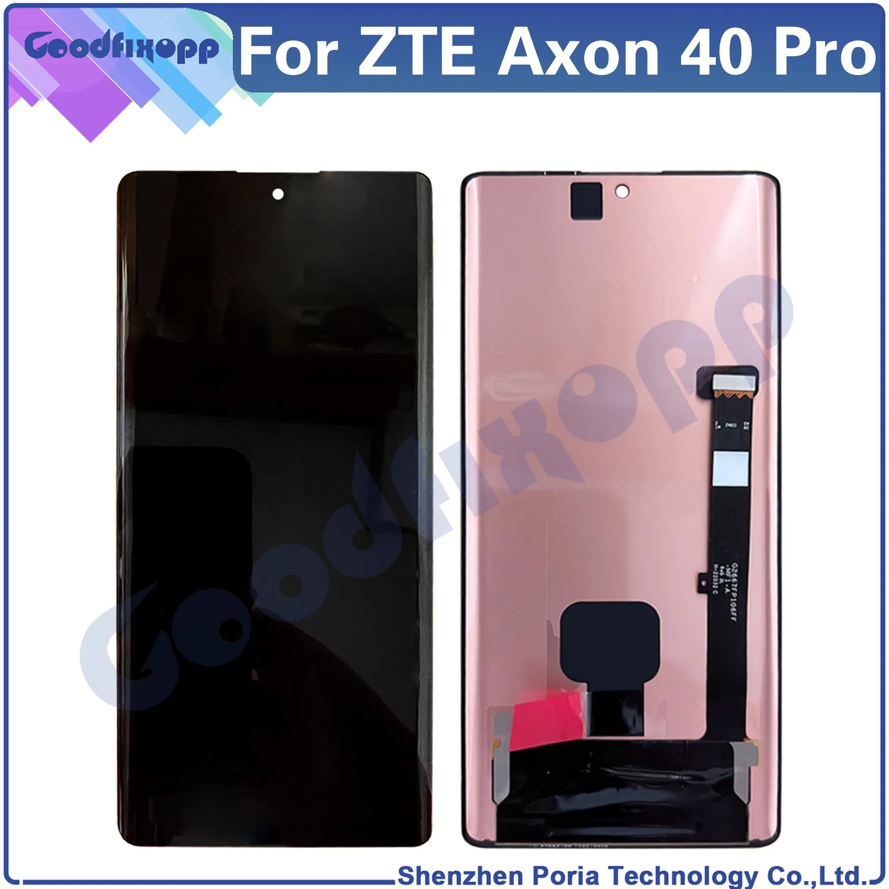 For ZTE Axon 40 Pro LCD Display Touch Screen Digitizer Assembly Repair Parts Replacement