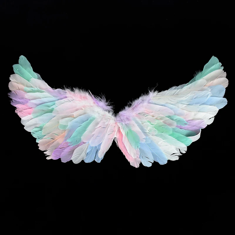 Kids LED Colour Angel Feather Wings Costume Props Luminous Unicorn Halo Headband Fairy Stick Party Glowing Accessory Baby Shower