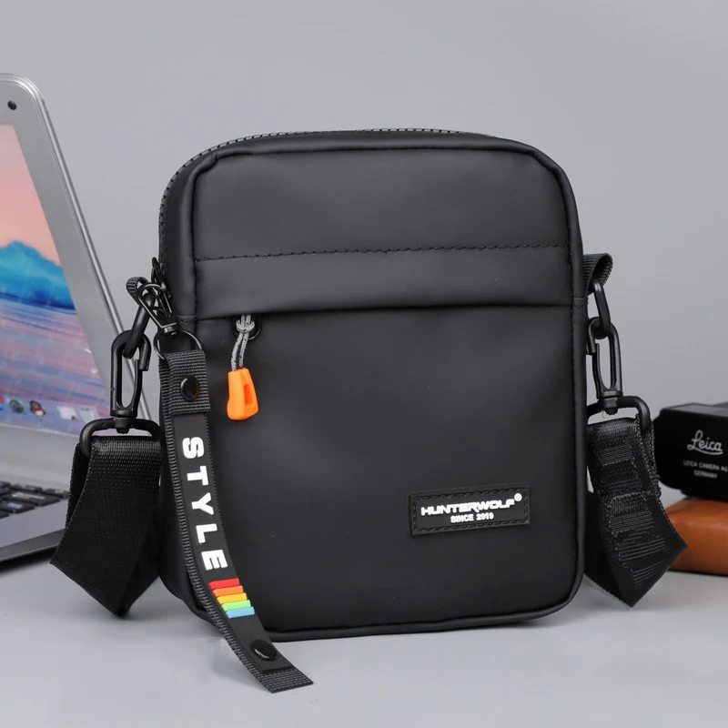 

Messenger Sling Bags For Men Casual Oxford Small Zipper Crossbody Pouch Simple Mini Crossbody Phone Bag Male Side Shoulder Bag