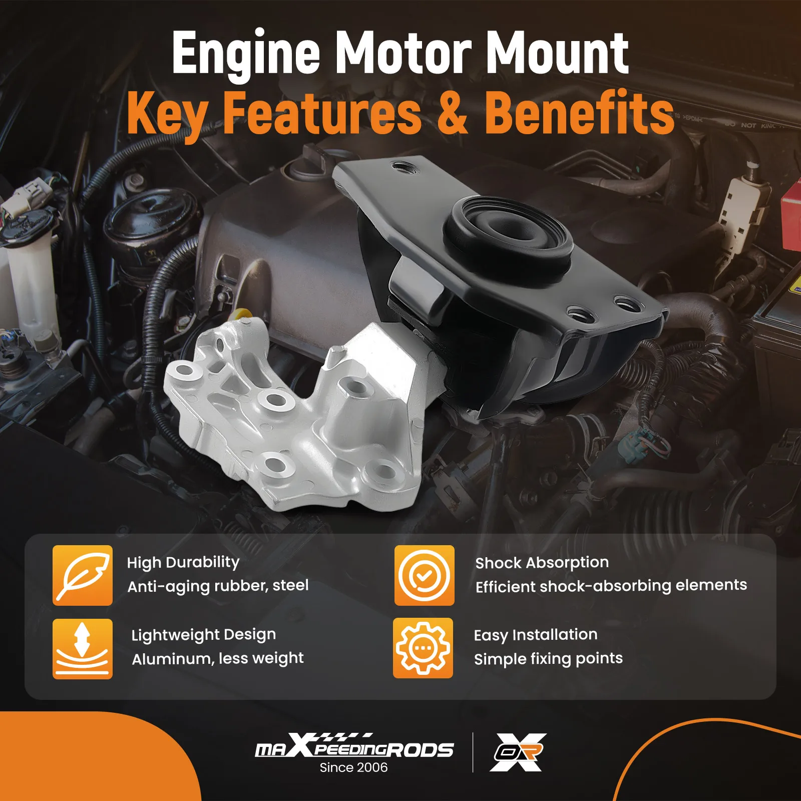 

Комплект из 4 опор двигателя и трансмиссии для Nissan Rogue FWD 2.5L 2008-2015 A4351 A4352