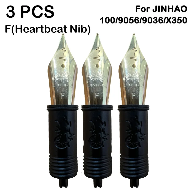 Imagem -02 - Jinhao Fountain Pen Heartbeat Nib ef f m Nib para 9019 X159100 9056 9036 9016 Série Papelaria Material Escolar e de Escritório