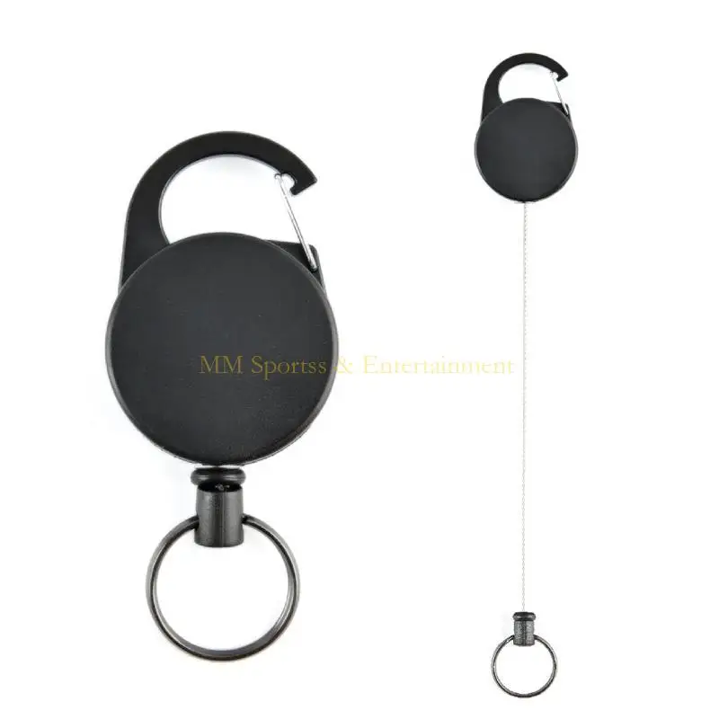 31be سلسلة مفاتيح المفاتيح القابلة للسحب من السلسلة الثقيلة مع تمديد carabiner