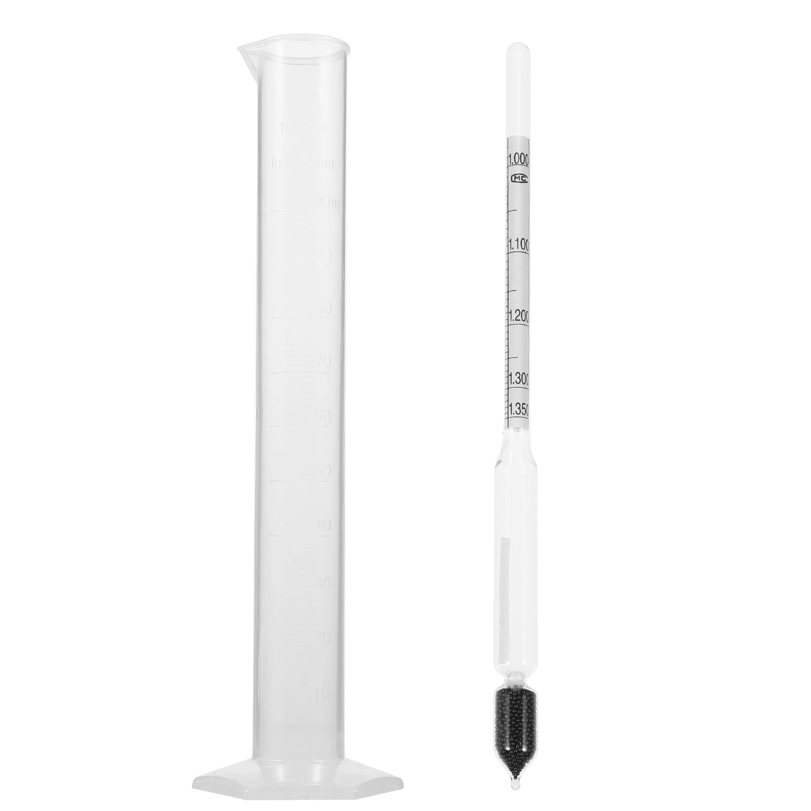 

1 Set Hydrometer Test Jar Graduated Cylinder Kit for Home Brewing Alcohol Percentage Tester Wine Beer Making Supplies
