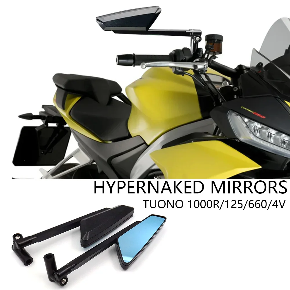 

For APRILIA TUONO V4 TUONO 660 Accessories Rearview FACTORY Hypernaked Mirrors Tuono V4 1100 RR Mirror Tuono 1000R