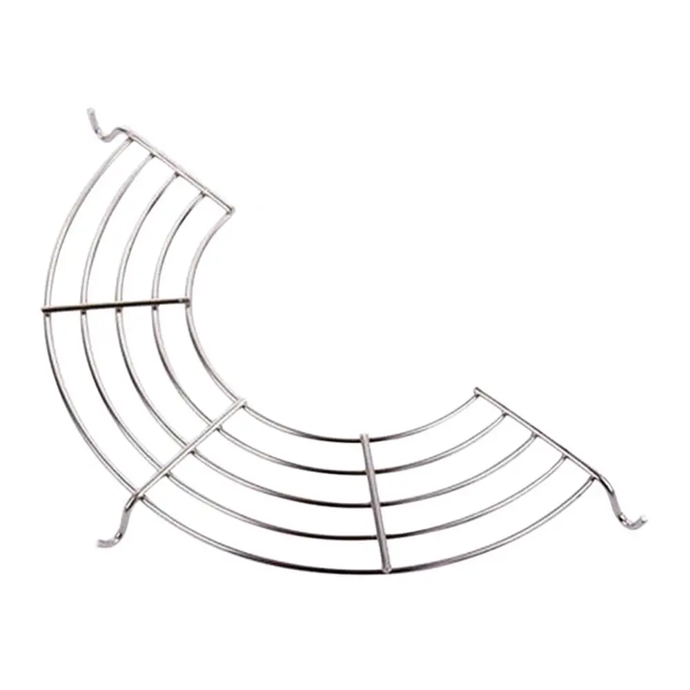

24/26/28/30cm Durable Rust-proof Stainless Steel Semi-circular Frying Pan Shelf Heat-resistance Oil Drain Rack Shelves Tools