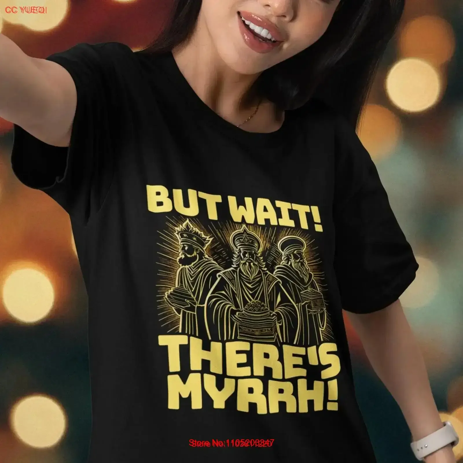 ولكن الانتظار هناك مر ثلاثة الحكماء الرجال مضحك عيد الميلاد تي شيرت X Mas تبادل عطلة حفلة احتفالية Softstyle قمة خمر #1