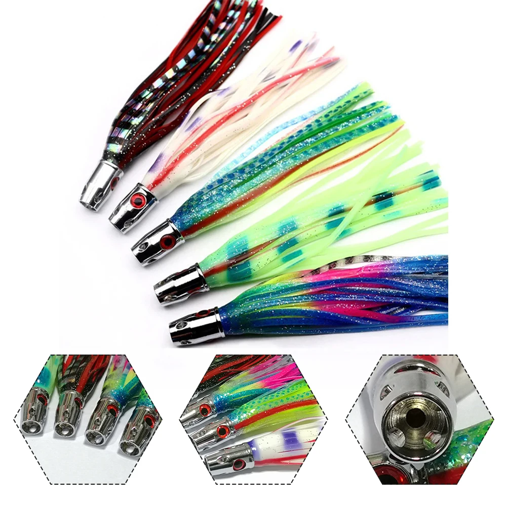 16.5cm 7in 55g Fishing Lure Trolling Octopus Sea Subbait 3D Tuna Luya Fishing Lures Bait Fishing Tackle Accessories