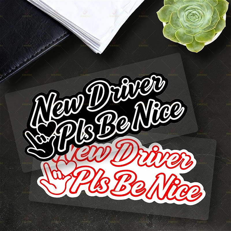 

1Pc New Driver Please Be Nice Waterproof Vinyl Sticker Decal for Motorcycle Tail Box Fairing Scooter