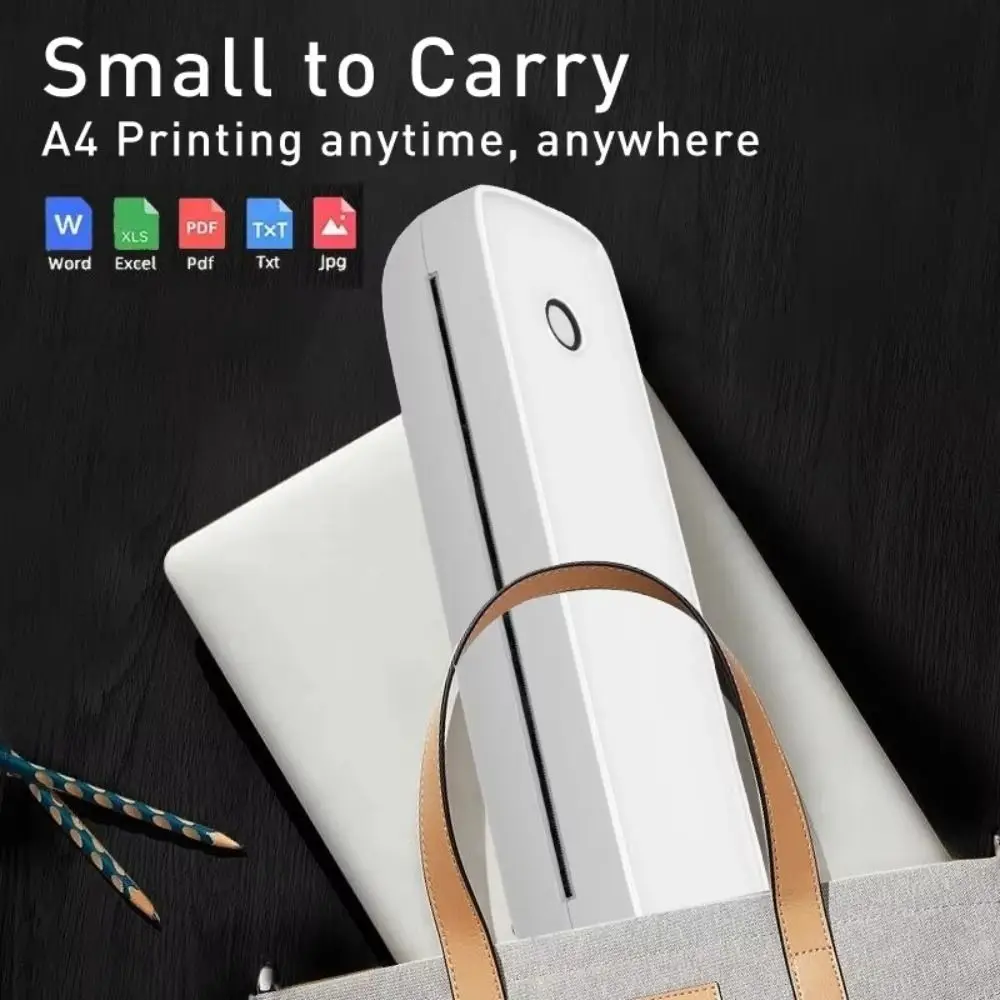 Stampante termica A4 ricaricabile 2025 Mini supporto Windows A80 Stampante portatile Attrezzatura da ufficio multiuso multifunzionale