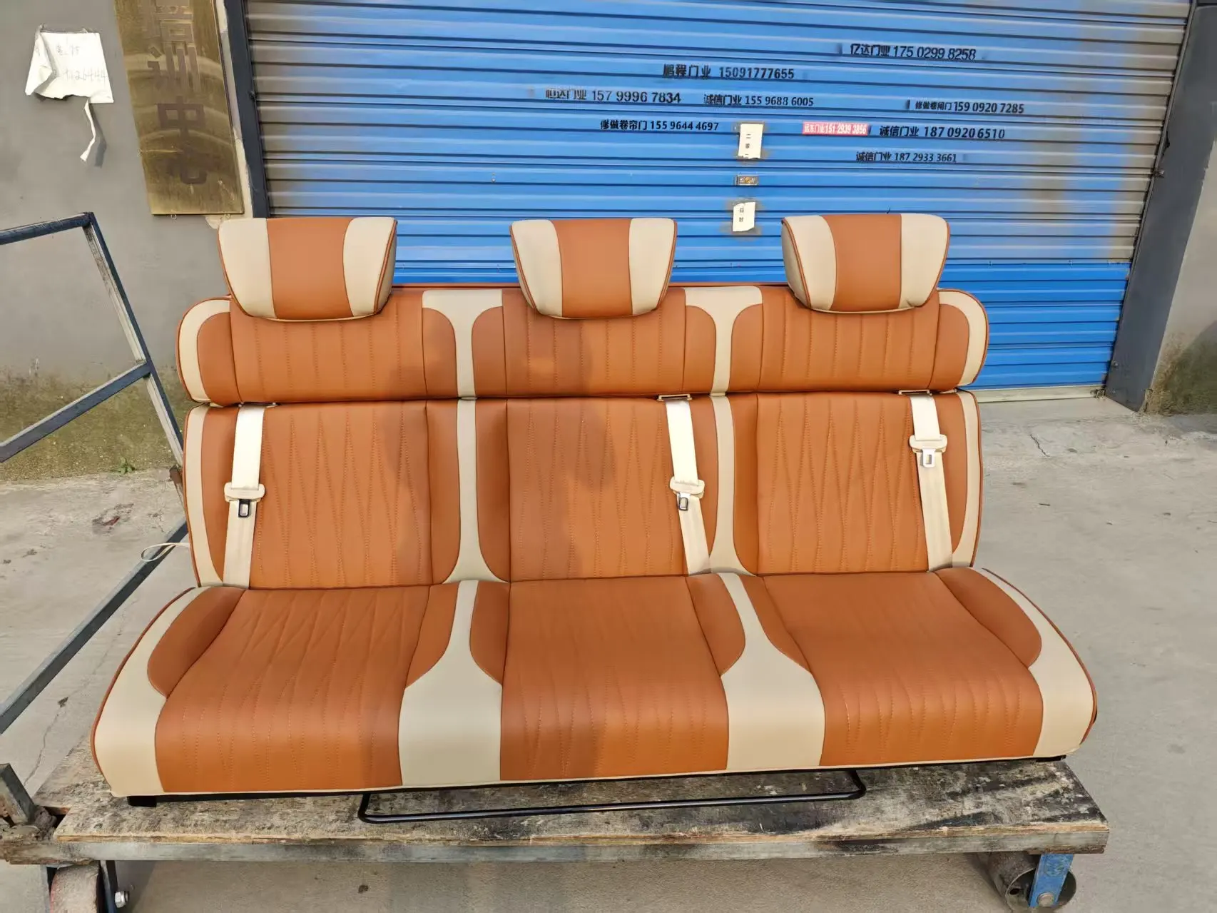 

160cm width Three-fold triple seater Custom Passenger Seats for MPVs Van Motorhome Modifications Luxury Folding Seats