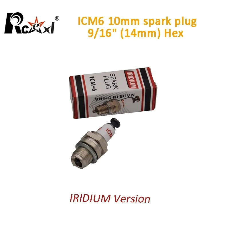 1 Piece RCEXL Spark Plug 1/4-32 ME8 ME-8 /ME8 Iridium ICM6 CM6-10mm for DEL RC JBA NGH RCGF Gasoline Engine Model Plane Parts