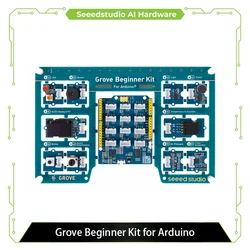 Grove Beginner Kit for Arduino,All-in-one Arduino UNO Compatible Board with 10 Sensors,12 Project with Free Course,STEAM Educate