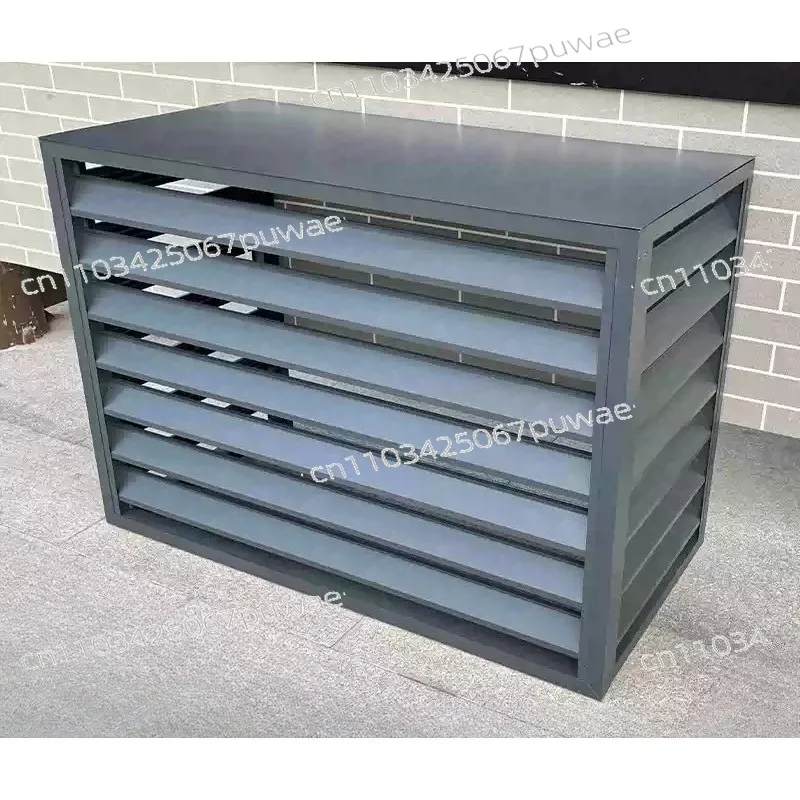

Aluminum alloy air conditioner outer machine cover louver outdoor machine protective cover rainproof vent louver electric/manual