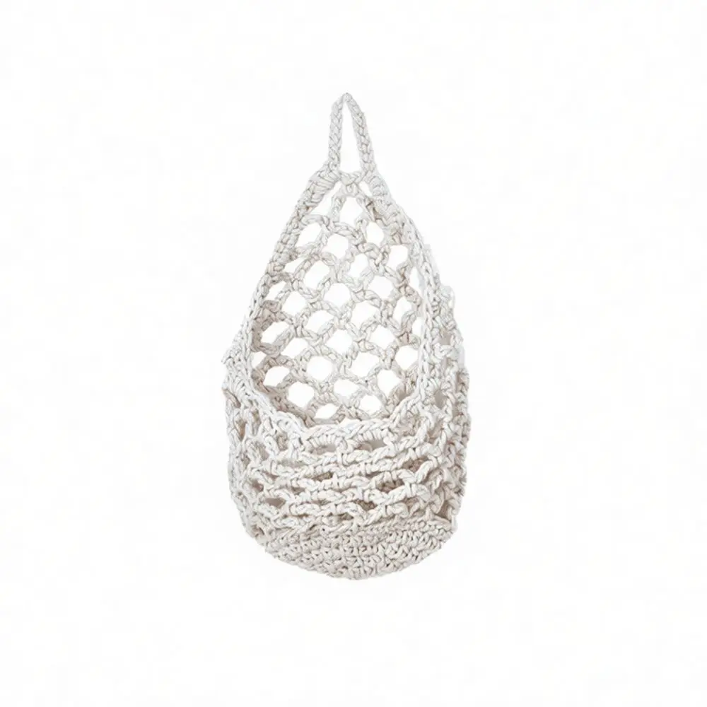 Woven Fruit Hammock Kitchen Hanging Organizer Wall Storage Net Holder Decorative Vegetable Onion Potato Storage Basket