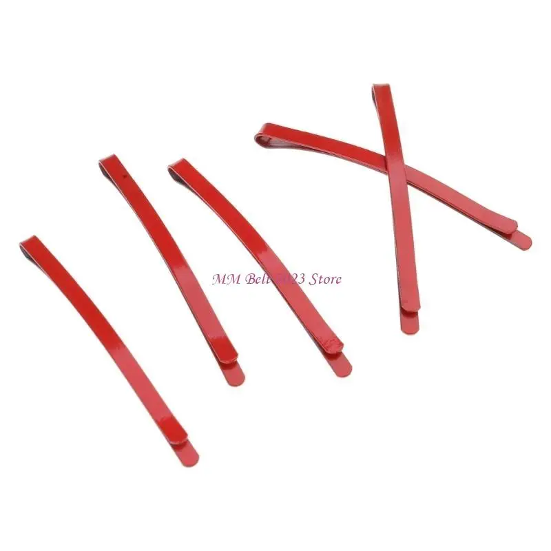 49ME Red Bobby Hair Pins Cosplay Metal Punk Hair Clip Non Slip Bangs Hair Barrette