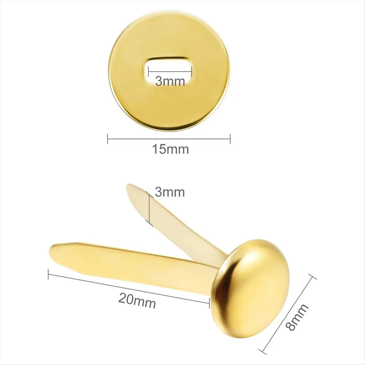 A78I 300 Pieces 3/4 Inch Brass - Paper Punch 3 Hole recension och pris