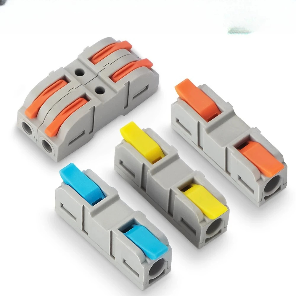 GTRIC Lever Wire Connectors 30/50/100PCS Compact Splicing Wire Connector 450V 32A Pluggable Interlocking Terminal Blocks