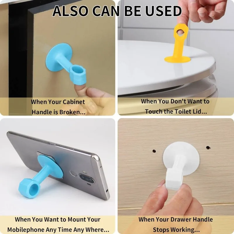 Silicone Door Suction Door Handle Stopper for Door Wall Protector Door Knob Silencers Anti-Collision Suction Cup Door Bumpers