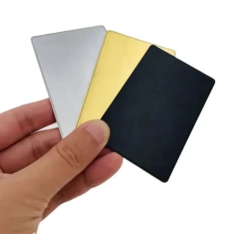 

Brand New Product Customizable Business Use Card Thin 0.8mm Slim Design NFC Metal Business Cards for Laser Engraving
