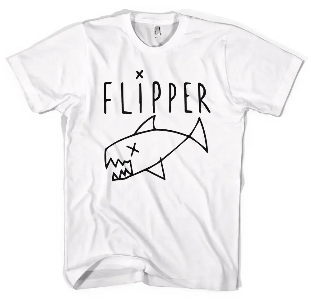 Flipper Worn By Kurt Cobain Unisex T-shirts for Man Woman Short Summer Tees Casual Cotton Luxury brand Fashion Couple\'s Cloths