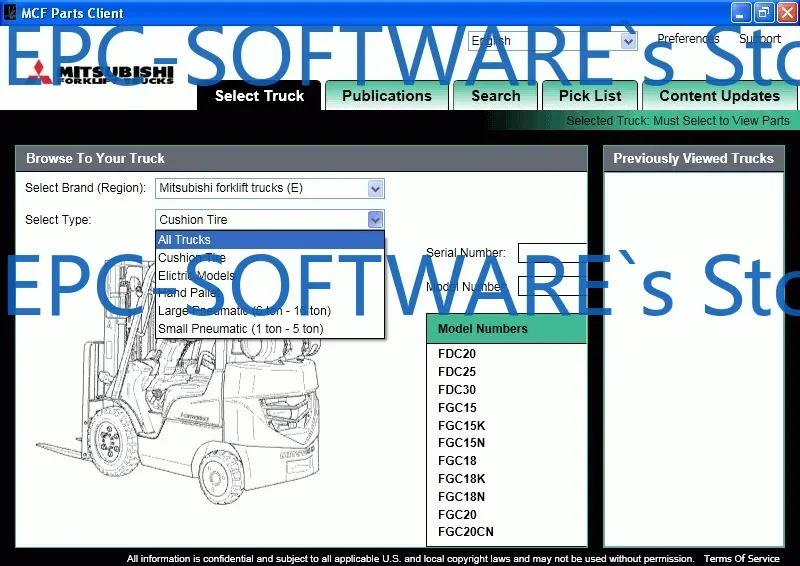 

Вантажівки с вилочным подъемом 2024 (MCFS) Руководства по мастерской для Mitsubishi
